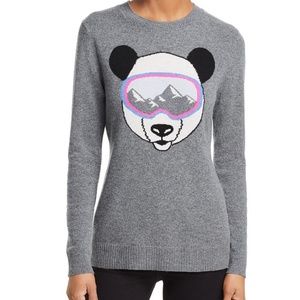 Ski Goggle Panda Cashmere Sweater NWT